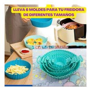 Kit De 6 Moldes Protectores En Silicona Para Freidora