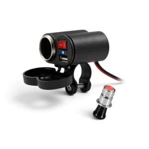 Cargador Para Motocicleta Con Encendedor De Cigarrillos MY-7804