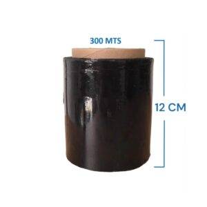Rollo de Vinipel Negro Stretch 12CM x 300MTS