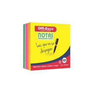 Notas Adhesivas OFFI-ESCO OE-374 * 250UND 76*76mm