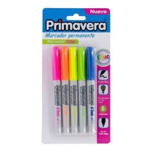 Marcador Primavera Punta Fina Fluo *5