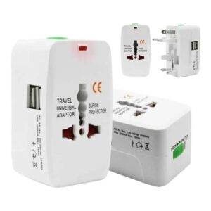 Adaptador Con Cabeza Europea, Entrada USB Para Viaje SAG24810-32