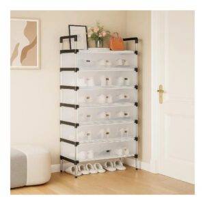 Zapatero Organizador Gabinete Moderno 18 Pares Con Puertas