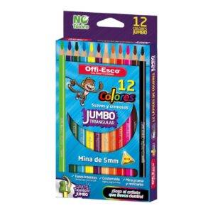 Caja De Colores JUMBO Triangulares *12 Unds. Unicolor OE-144