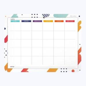 Tablero Blanco Planeador Mensual Con Marcador 30CM*40CM Ref 7803