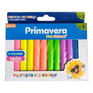 Plastilina Primavera Pre-School Neón *12