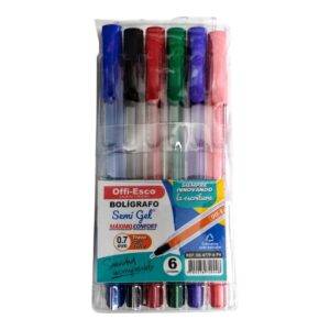 Esfero Offi-Esco OE-077F Colores *6 Estuche