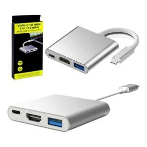 Adaptador Para Imagen De Tipo C A HDTV / USB 3.0/ Tipo C PD LJ-45 TP/HD3IN1