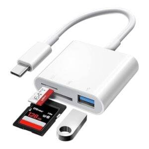 Cable Convertidor Conexión Tipo C Lector De Tarjetas USB Y Micro SD LJ-55