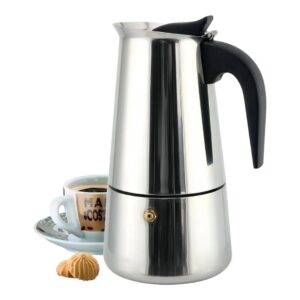 Cafetera Moka Italiana 6 Tazas Tipo Espresso Café Plateado