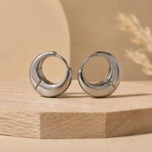 Aretes Candonga Gota Pequeña Plateada Cover Gold