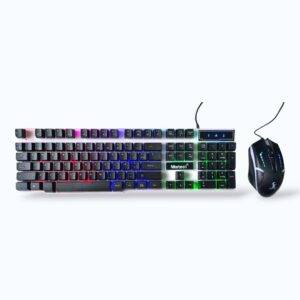 Combo De Teclado Y Mouse Retroiluminado Con Cable USB RGB MT-100
