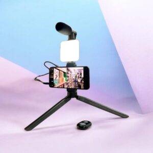 Kit de Video Trípode/Micrófono/Luz AY-49C