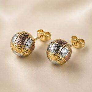 Aretes Topo Bola Grande Combinada