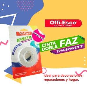 Cinta Doble Faz Transparente 18mm x 10m OE-274 Offi-Esco